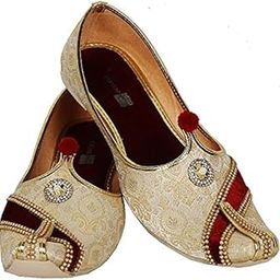Men's Golden Premium Wedding and Sherwani Jutti, Mojari (UK Footwear Size System, Adult, Men, Numeric, Medium, 9)-image-92