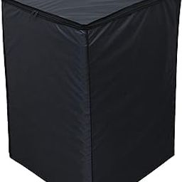 Lithara PVC Top Load Fully Automatic Washing Machine Cover For 7 Kg, 7.2 Kg, 7.5 Kg, 8 Kg | Size : 58.4 x 58.4 x 88.9 Cm | (Grey)-picture-1