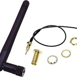 Hexonix 2.4G Antenna Folded Bluetooth WiFi Module ZigBee Antenna SMA to IPEX Feeder Line 2.4GHz 3dBi for IEEE802.11n WLAN System-63
