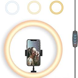 14 Inch LED Ring Light for Phone, Camera, YouTube, Video Shoot, Live Stream, Makeup, Reels, Professional 3 Temperature Mode Ringlight with Mobile Mount, Compatible with iPhone & Android-13