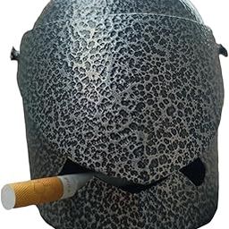 BOGEN LITE Antique Metallic Helmet Design Cigarette Ashtray Tabletop Portable Modern Ashtrays Cigar for Outdoor Indoor Desktop Smoking Home Office Fashion Decoration (Antique)-picture-19