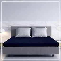 Ambra Linens Premium Waterproof Polycotton, Breathable & Hypoallergenic Ultra Soft Elastic Fitted Double Bed Mattress Protector/Cover 78"x60" - Queen, Navy Blue-image-13