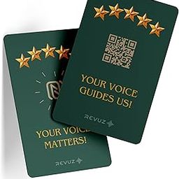 REVUZ Flexilink Card | NFC Tap/QR Code scan | Reusable PVC Card for Customers to Leave Reviews/Follow/Subscribe (Business, Facebook, TripAdvisor, Instagram, Youtube etc.) (M5)-1