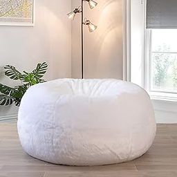 Premium and Classic White Luxurious Soft Faux Fur BeanBag Chair Cover, Bean Bag Chair for Kids, and Adults, Bean Bag Cover, XXXL-picture-27