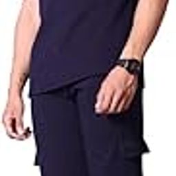 Men Athletic Tracksuit Set | Half Sleeve Slim Fit | Comfortable Sportswear for Gym, Running, Training-image-2