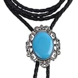 Vintage Style Handmade Round Shape Western Cowboy Bolo Tie Necktie Blue Jewelry & Watches | Mens Jewelry | Bolo Ties-image-6
