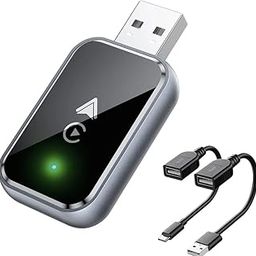 HB PLUS Wireless Carplay Adapter & Wireless Android Auto Adapter, 2 in 1 Carplay Convert Wired to Wireless for Cars, Mini Size with Extension Cable USB & USB-C/Type-C, Stable Control No Delay - Black-14