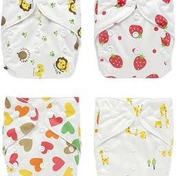 Zingle Leakage-Proof Advanced Cloth Diapers for Babies, High Absorbent Cotton 4 Reusable Diaper and 4 Insert Pad, Washable Cloth Diaper, 0-3 Years, (5-18kg), Freesize, Adjustable, Reduces Rash-image-55