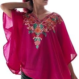 Zahreen Magenta Embroidered Kaftan –Pink Color Georgette with Pittan Work & Lace Detailing-image-35