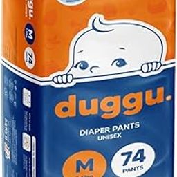 Duggu Baby Diapers Pants | 7-12 Kg | Medium | Pack 1 | 74 Pieces-image-97