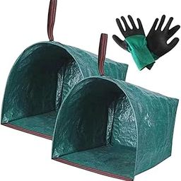 2 Pieces Dustpan Type Garden Bags Dustpan Type Lawn Bags for Lawn Yard Parks 200L 76cmx56cmx43cm-image-93