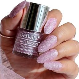 DeBelle Gel Nail Polish Ophelia (Lavender with Holo Glitter Sugar Finish Nail Paint)|Non UV - Gel Finish |Chip Resistant | Seaweed Enriched Formula| Long Lasting|Cruelty and Toxic Free| 8ml-image-86