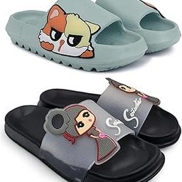Combo Pack of 2 Slipper/Flip Flops/Slides for Women (Pika,Senorita)-image-88