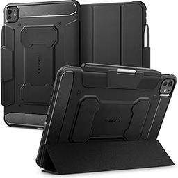 Spigen Rugged Armor Pro for iPad Pro 11inch M4 (2024) Full Cover Folio Case with Built in Pencil Holder, Trifold Stand, Auto Sleep/Wake - Black-12