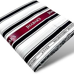 Unstitched 100% Pure Cotton Strip Shirt Fabric-image-48