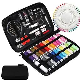 130 Pcs Sewing Kit with Case – Premium Sewing Supplies for Home, Travel & Emergency – Portable Zipper Case with 24 Spools, Needles, Scissors, Tape, Thimble & More – Compact & Lightweight (Black)-image-92