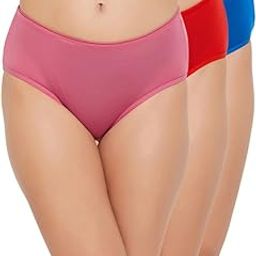 Pack of 3 Modal Medium Waist Outer Elastic Hipster Panty - Multicolor-image-39