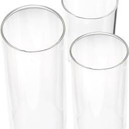STOBAZA 3pcs Glass Pillar Candle Holder Hurricane Candle Holders for Home Decor Weddings and Parties Windproof Design-image-71