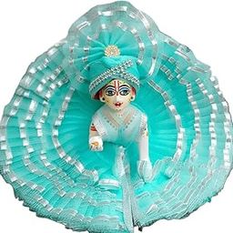 Laddu Gopal Heavy Janamashtmi Dress Size| Beautiful Dress with Pagdi (Aqua Blue, 5)-image-74