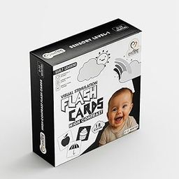 ONESHISHU Black & White High Contrast Flash Cards | Sensory Level 1 | Scientifically Designed | Early Cognitive Development | 36 High Contrast Illustrations |18 Cards-image-47