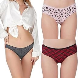 Women?s Premium Cotton Panties | Antimicrobial & Breathable | Everyday Comfort with Amazing Fit | Soft Fabric Innerwear for All-Day Freshness & Hygiene | Bikini | Pack of 3 |-image-60