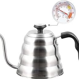 Pour Over Coffee Kettle Gooseneck Kettle for Coffee Tea with Thermometer Premium 3-Layer Stainless Steel Bottom Coffee Maker Tea Pot Update Triple Layered Base for all Stovetops 40 floz/1200ml-21