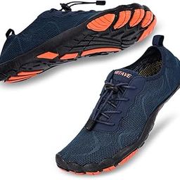 Men Water Shoes Barefoot Beach Aqua Socks Quick Dry for Outdoor Sport Hiking Swiming Surfing Navy 8.5 M US Men-image-25