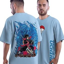 Naruto Madara Uchiha Anime Oversized T-Shirt-image-6