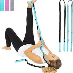 Vive Stretch Strap - Leg Stretch Band to Improve Flexibility - Stretching Out Yoga Strap - Exercise and Physical Therapy Belt for Rehab, Pilates, Dance and Gymnastics with Workout Guide Book (Teal)-image-46