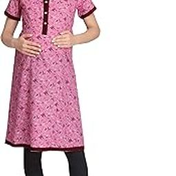 Feeding Kurti for Womens, Nursing Kurti with Zipper for Post Pregancy,Maternity Dress, Breast Feeding Kurti Rayon-image-82
