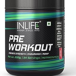 INLIFE Pre-Workout Supplement 200mg Caffeine,1000mg Citrulline,1100mg Arginine AAKG,3000mg B-Alanine,Creatine,Taurine, Betaine Anhydrous Pre Workout Formula Men & Women 200g, 24 Servings (Watermelon)-image-12