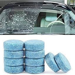 INEVER Car Accessories 10PCS-1Set Car Wiper Glass Cleaning Windshield Concentrated Washer Solid Effervescent Detergent Cleaner Tablets Compact Concentrated Tools for Auto Car Home Kitchen-image-23