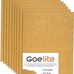 Goelite Craft Paper Sheets Thick 300 GSM | Brown Kraft Sheets Cardboard Pack Of 10 | Best For Diy Craft, Sketching, Project Making, Painting, Doodling, Art & Craft (A4 (29 X 21 CM))-picture-4