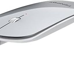 FENIFOX Bluetooth Mouse, Slim Mini Portable Flat Travel Wireless Mouse Rechargeable Quiet Ultra-Thin Mice Compatible with Laptop,Tablet,Notebook,PC (Silver and White)-20