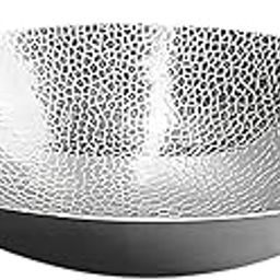 Gyanadh Hand-Hammered Stainless Steel Wok with Handle – Heavyweight Flat Bottom Kadhai for Stir Fry, Korean Noodle Pot, Induction Compatible Deep Pan for Cooking-image-1