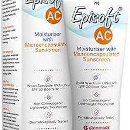Episoft Ac Lightweight Moisturizer With Microencapsulated Sunscreen | Acne Safe | All Skin Types | Paraben & Fragrance Free | Suitable For Men & Women | 75Gm, 30 SPF-3