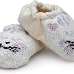 Adorable Rabbit Baby Booties | Hand-Knitted Cotton Yarn | Soft & Cozy Newborn Shoes | Snug Fit with Elastic | Warm Booties for Infant Boys & Girls | Perfect Baby Shower Gift-picture-3