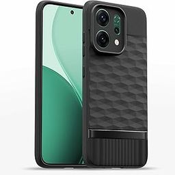 Outlouders Back Cover for Oppo Reno 14 5G | Full Camera Protection | TPU Soft Flexible Shockproof Bumper Case (Black)-image-94
