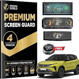 Spartan Shield {3 Pack} Screen Guard For New Tata Harrier 2023 Facelift|12.3 Inch Infotainment + Digital Instrument Cluster + Steering Protector|Harier 2024 Fearless Fearless+ Car Display Accessories [Not Smartphone Tempered Glass]-13