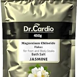 Dr Cardio Natural Bath Salt | Dead Sea Salt Magnesium Chloride Flakes for Foot and Body Soaks | Replenish Magnesium Levels | Relaxing & Rejuvenating Muscles & Joints | Pain Relief(450gm, Jasmine)-9