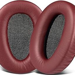 SOULWIT Replacement Ear Pads Cushions for Sony WH-CH700N (WHCH700N) & MDR-ZX780 (ZX780DC)/MDR-ZX770 (ZX770BN ZX770BT), Earpads for MDR-10R (10RNC 10RBT) Over-Ear Headphones (Burgundy)-24