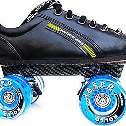 jaspo pro Hyper Furious high Speed Quad Shoe Skates for Professional and Intermediate Users. Fitted with Abec9 and 65mm SHR PU Wheels for All Age Groups Boys Girls-image-41