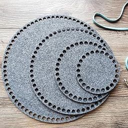 Cliths Set of 4 Felt Crochet Bases for Bag & Basket, DIY Craft Base for Crocheting & Knitting, Felt Bag Bottoms-image-87