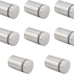 SDTC Tech 8-Pack Sign Holders Standoff Screws 1" Dia x 1-2/5" Len Stainless Steel Wall Mount Standoff Nail with Spacer Washer for Advertising Boards Glass Sign Acrylic Panel Photo Display-image-19