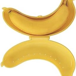 Banana Storage Container Case, Plastic Fruit Keeper Box for Lunch, Travel and Snacks, Yellow-image-80