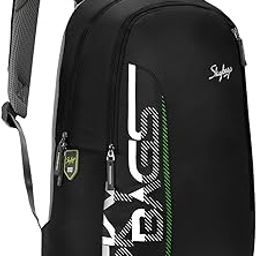 Brat Pro Black 28 Liters Casual Backpack for Boys & Girls with 2 Compartments, Built-to-Last Straps & Bottle Pockets | Adjustable Shoulder Strap | Lightweight Backpack for Kids - Unisex-image-1