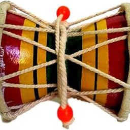 Copure ® Vedic Elegant Multicolored Musical Instrument Wooden Damroo/Damaru/Damru for Kids, Shivji, Mahadev Puja-image-19