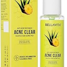 BELLAVITA Salicylic Acid & Niacinamide Anti-Acne Face Wash | Power of 6 Actives | Treats Active Acne for Pimples | Sulphate & Paraben Free | Oily & Acne Prone Skin | 100 ml-2