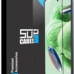 SupCares Military-Grade Gorilla Tempered Glass Screen Protector for Redmi Note 12 (6.67 Inch) With Installation Kit | Edge to Edge Coverage | Black-image-64