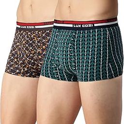 Mens 100% Cotton Printed Mini Trunk | Printed Mini Trunk for Men | Color and Print May Vary | Mini Trunk for Men Pack of 2-30